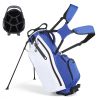 Golf Cart Bag, 7 Way Top Divider Organizer, Club Stand Bag with Full-length Divider, Handles, Dual Support Legs, Storage Pockets, Dual Shoulder Straps