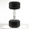 20 lbs Hex Dumbbells with Rubber Coated, Hand Weights for Exercises and Fitness