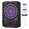 Electronic Dart Board, 13.5" Target Dartboard with 45 Games & 474 Variations for Up to 8 Players, 6 Dart Shafts with Flights & 50 Soft Tips