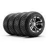 Golf Cart Wheels, 10" 205/50-10 Black Aluminum Alloy Golf Cart Tires and Wheels Combo (Set of 4) Fit Club Car, EZGO, Yamaha