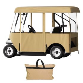 Golf Cart Enclosure, with 4-Sided Fairway Deluxe, 300D Waterproof Driving Enclosure with Transparent Windows