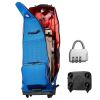 Golf Travel Bag, Outdoors Soft-Sided Golf Travel Cover, Heavy Duty 1200D Polyester Oxford Wear-Resistant Waterproof, Padded Luggage Case with Wheels