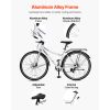 Hybrid Bike, Lightweight Aluminum Frame Bike, 700c Wheel Men and Women Hybrid Bicycle
