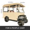 Golf Cart Enclosure, with 4-Sided Fairway Deluxe, 300D Waterproof Driving Enclosure with Transparent Windows