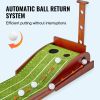 Golf Putting Mat, 2 Hole Indoor Golf Putting Green, Wrinkle-Free Golf Training Aid, Mini Golf Set with Auto-Ball Return, Alignment Guide, 3 Ball