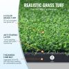 Golf Hitting Mat, 5x4ft Artificial Turf Golf Hitting Mat, Golf Hitting Training Aids with 10 Golf Balls, 9 Golf Tees