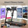 Folding Treadmill with Auto Incline, 3.5HP Treadmills for Home, 400 lb Capacity Treadmill, 0.5-8.5 MPH, 1°-15° Auto Incline, Dual Cushioning System