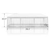 10x30FT White Mesh Party Tent with 8 Sidewalls, 2 Zipper Doors & 6 Screen Panels, White PE Canopy Roof, Powder-Coated Steel Frame