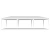 10x30FT White Mesh Party Tent with 8 Sidewalls, 2 Zipper Doors & 6 Screen Panels, White PE Canopy Roof, Powder-Coated Steel Frame