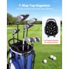 Golf Cart Bag, 7 Way Top Divider Organizer, Club Stand Bag with Full-length Divider, Handles, Dual Support Legs, Storage Pockets, Dual Shoulder Straps