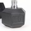 20LB (1piece)HDRS Rubber Coated Solid Cast Iron Dumbbell with Contoured Chrome Handle, Hexagon Head[Support for self-pickup face sheet