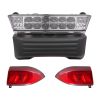 Golf Cart Light Kit, 12V, Street Legal LED Headlight and Taillight Kit with Wiring Harness, Turn Signals, Hazard Light, Switch Horn, Brake Pad
