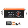 36V 105Ah Golf Cart Lithium Battery, 36 Volt Golf Cart Battery with 200A BMS, LCD Monitor and Mobile APP, LiFePO4 Battery with 600A Peak Current