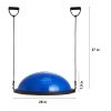 Half Exercise Ball Trainer, 26 inch Balance Ball Trainer, 1500lbs Capacity Stability Ball, Yoga Ball with Resistance Bands & Foot Pump