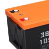 36V 105Ah Golf Cart Lithium Battery, 36 Volt Golf Cart Battery with 200A BMS, LCD Monitor and Mobile APP, LiFePO4 Battery with 600A Peak Current
