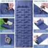 Camping Sleeping Pad, Ultralight Camping Mat with Pillow Built-in Foot Pump, 4" Thick Inflatable Sleeping Mat Compact for Backpacking, Hiking